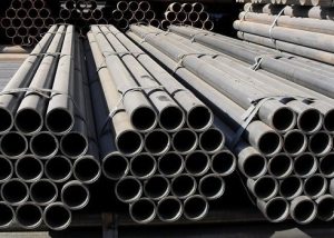 Assortment of steel pipes
